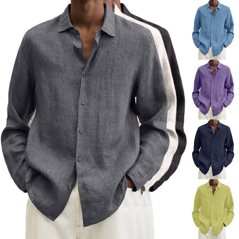 Herren Langarm-Lapel-Shirt