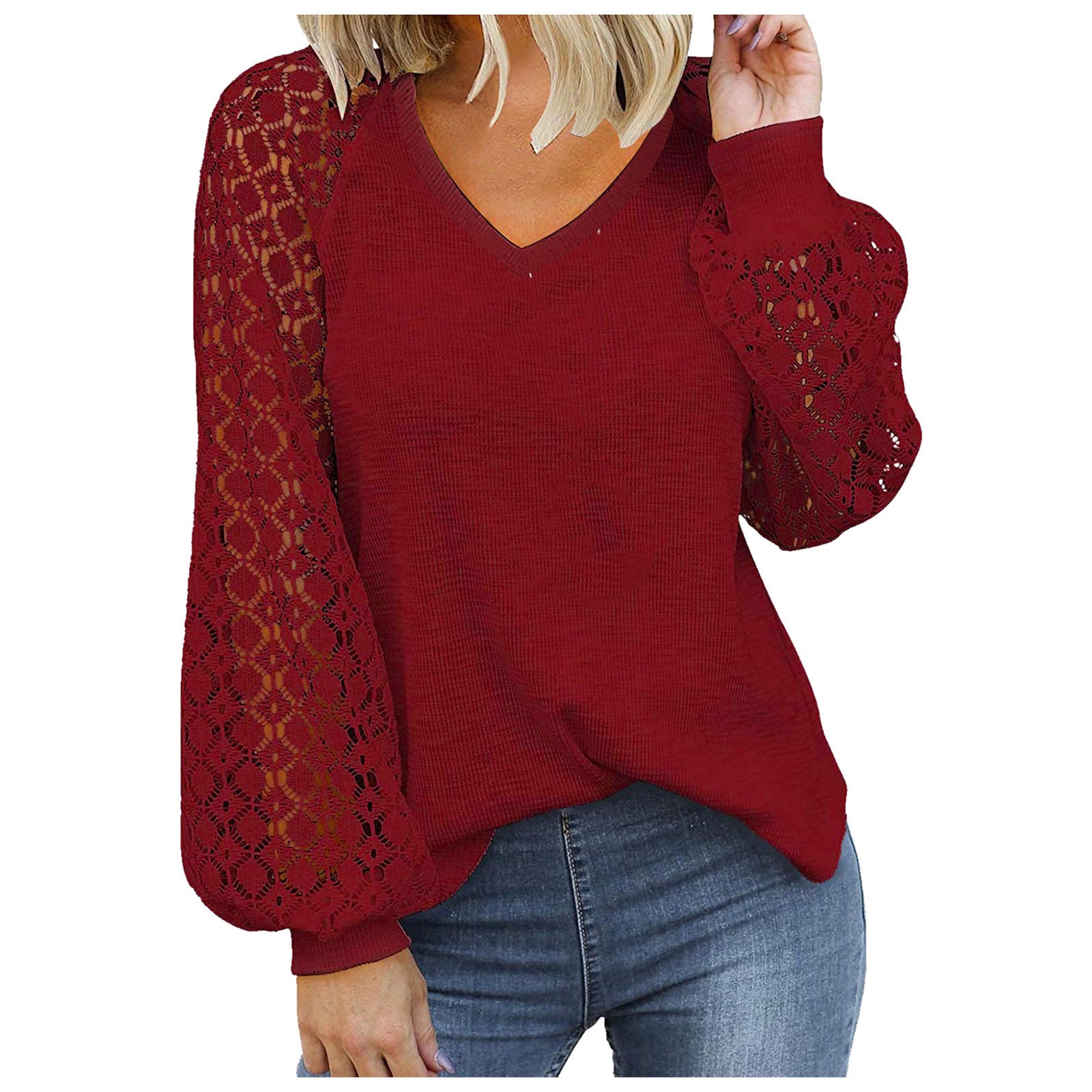 „Elena“ – V-Ausschnitt Bluse