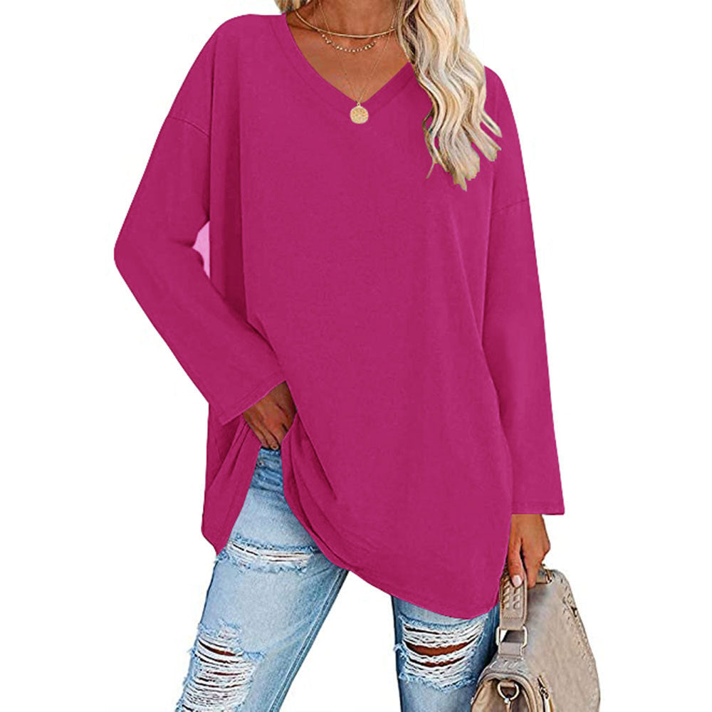 „Aria“ – Lockere V-Ausschnitt Bluse