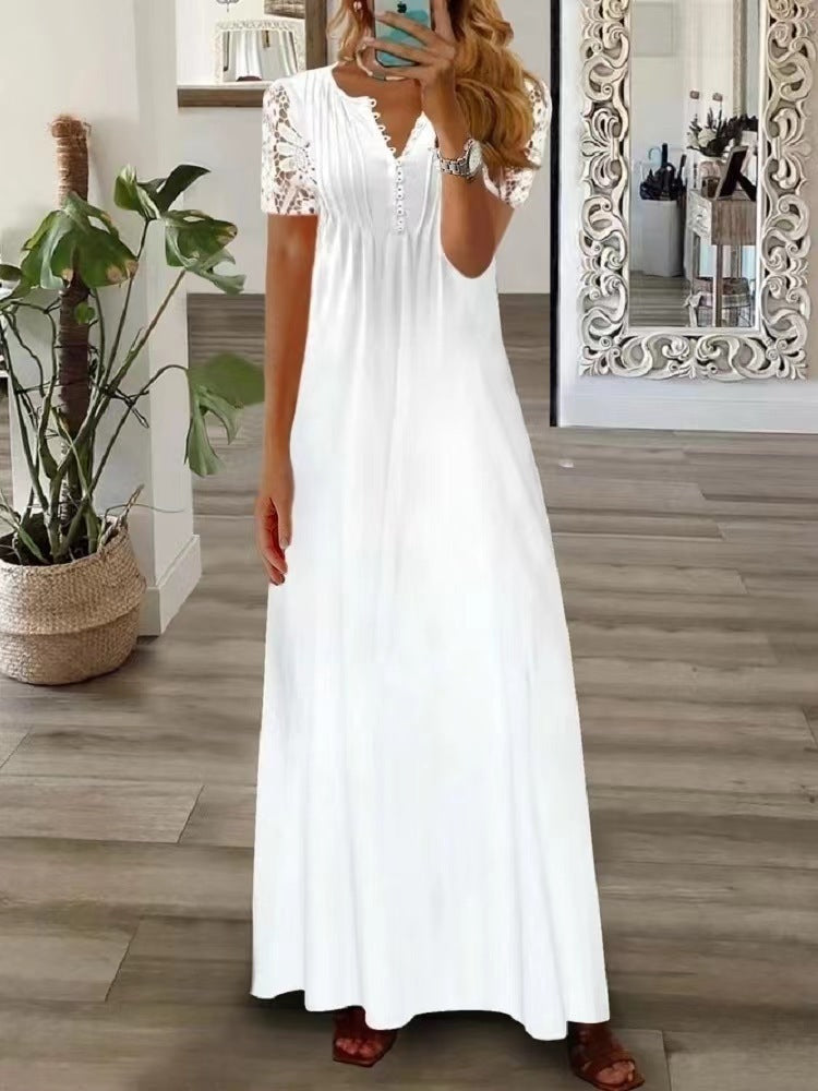 „Sophia“ – Langes Spitzenkleid