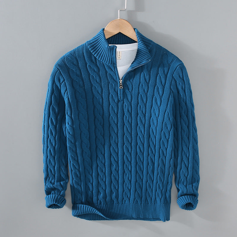 Herren Strick-Sweater Coat mit Halb-Zipper