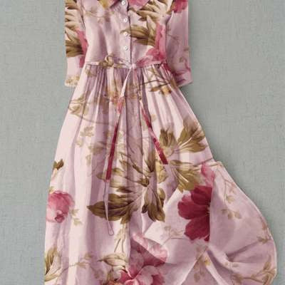 „Clara“ – Hemdkleid ohne Kragen