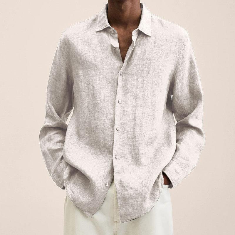 Herren Langarm-Lapel-Shirt