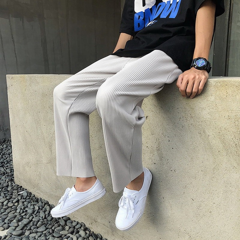 Herren Loose Fit Faltenhose