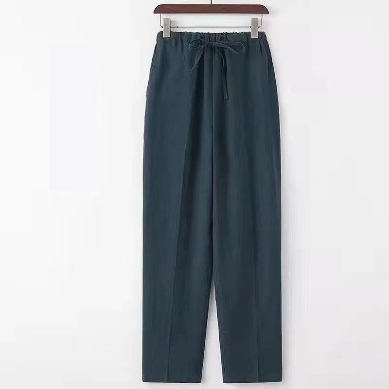 Herren Leinenhose mit lockerem Bund