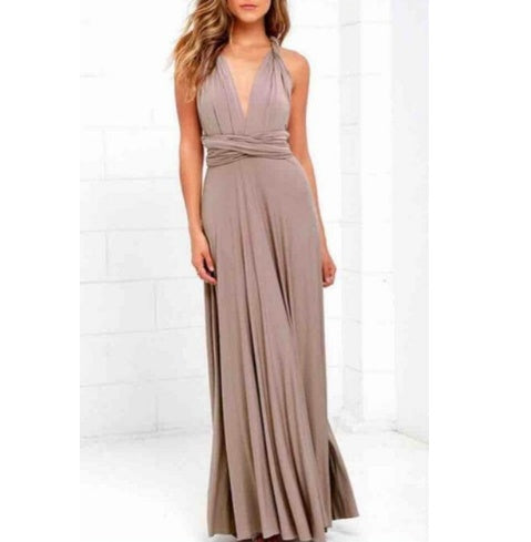 „Selena“ – Rückenfreies Bandage-Maxikleid (Multiway)