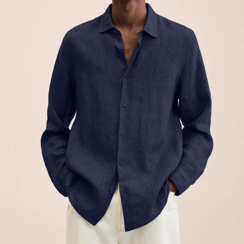 Herren Langarm-Lapel-Shirt