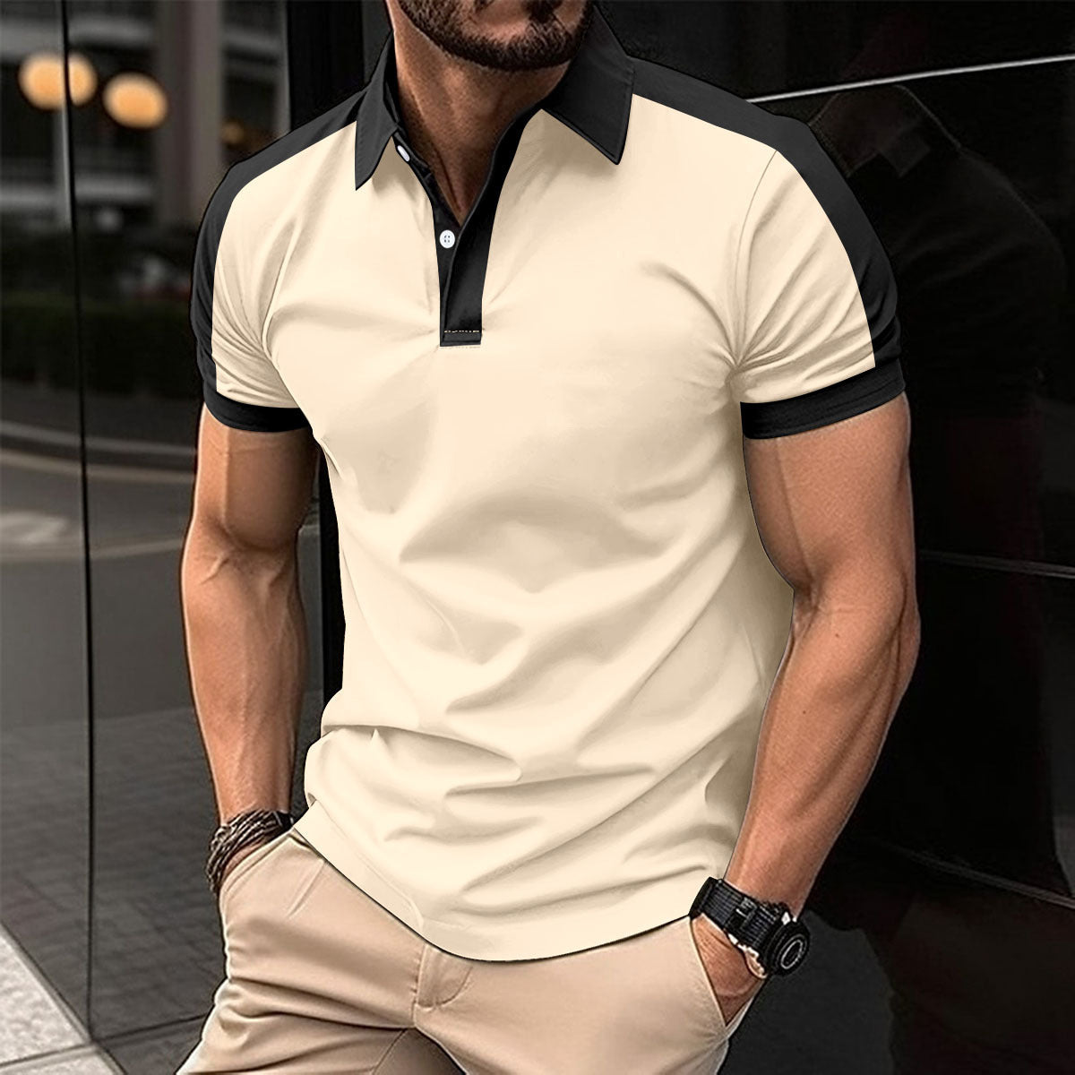 Herren Kurzarm Business-Poloshirt
