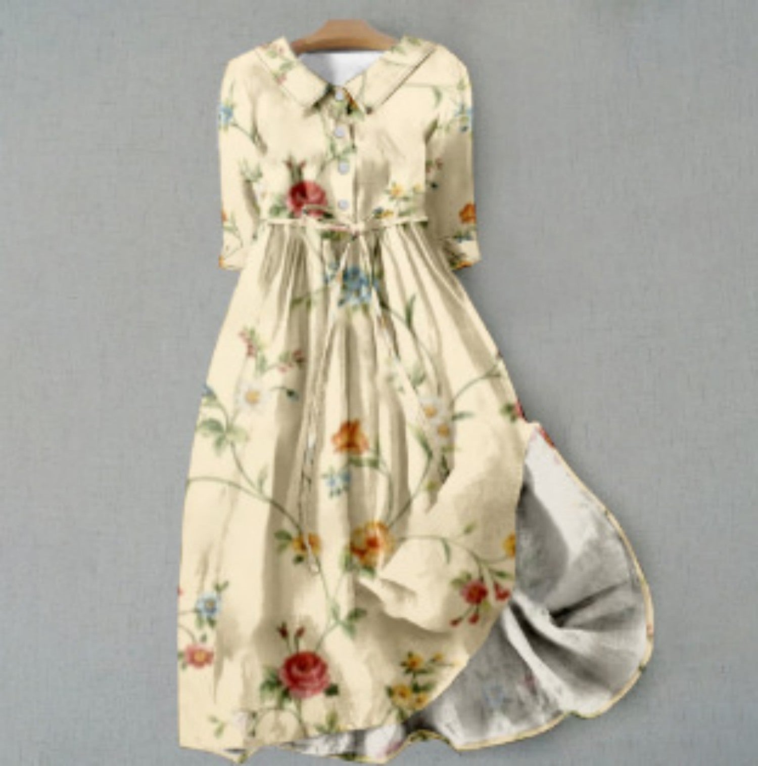„Clara“ – Hemdkleid ohne Kragen