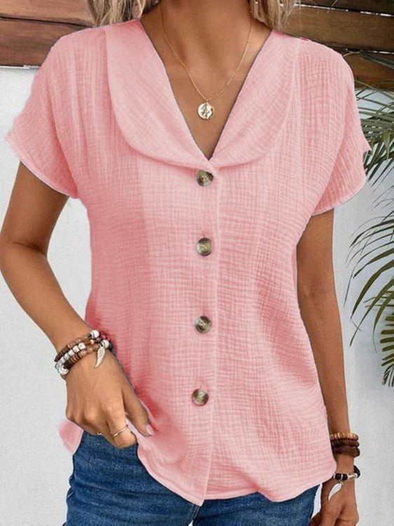 „Ina“ – Kurzarm-Cardigan mit Knopfleiste
