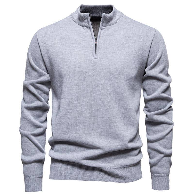 Strickpullover mit Halb-Zipper