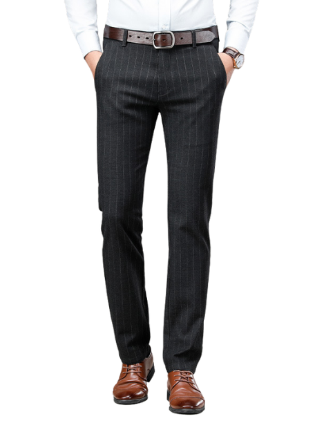 Casual Men's Trousers Striped Suit Trousers