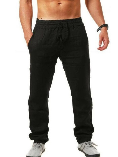 Herren Baumwoll-Leinen Freizeithose