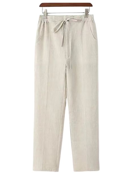 Herren Leinenhose mit lockerem Bund
