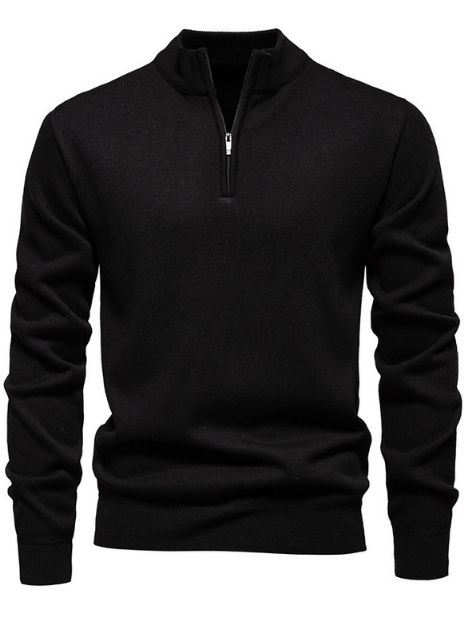 Strickpullover mit Halb-Zipper