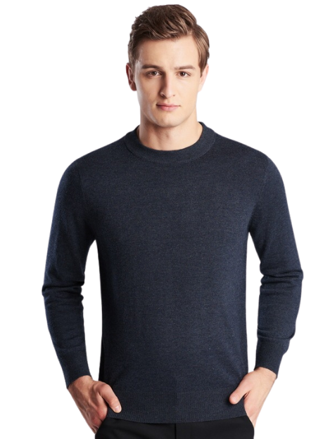 Strickpullover mit Rundhals