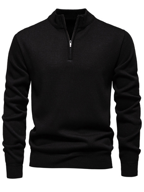 Strickpullover mit Halb-Zipper