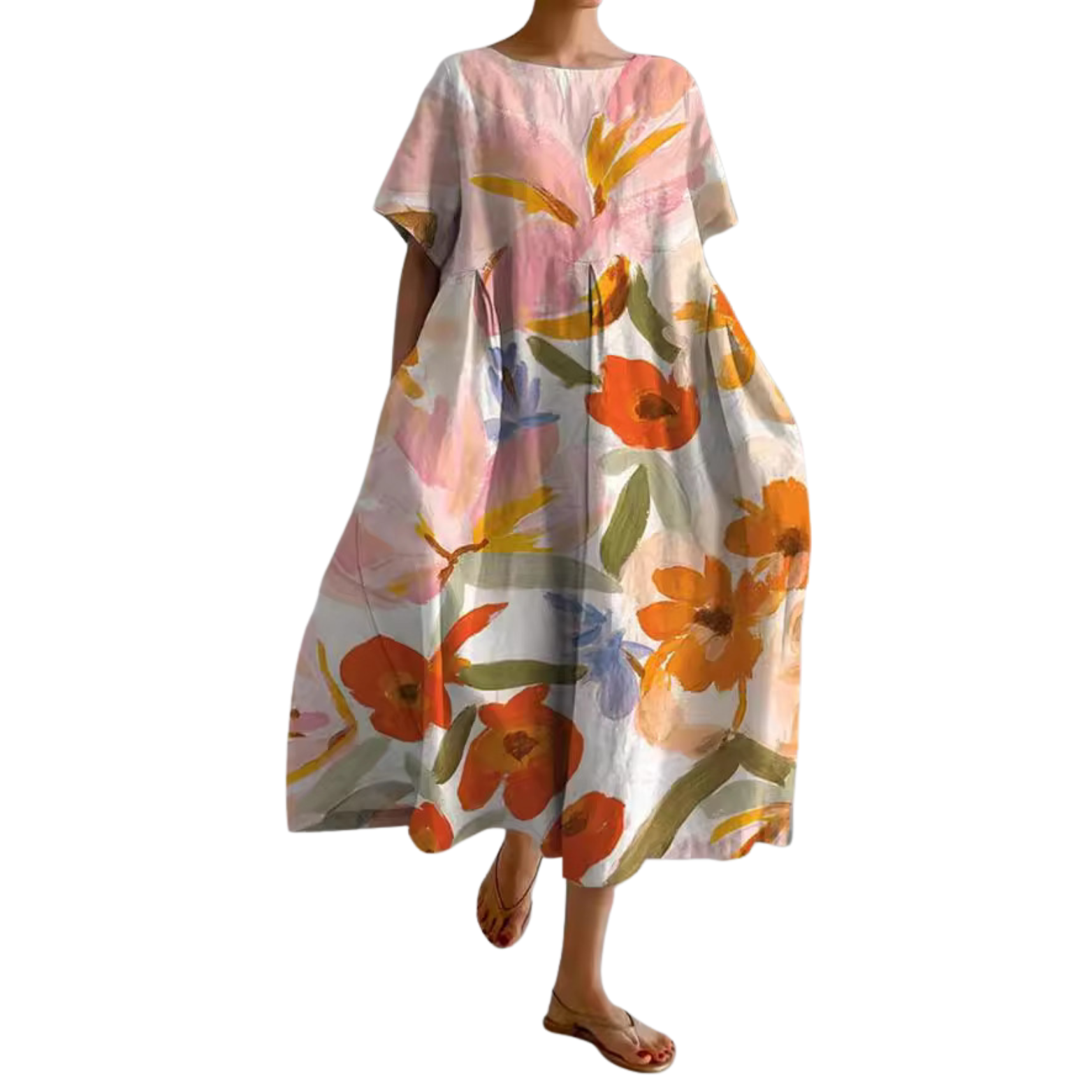 „Mila“ – Lockeres Kurzarm-Sommerkleid