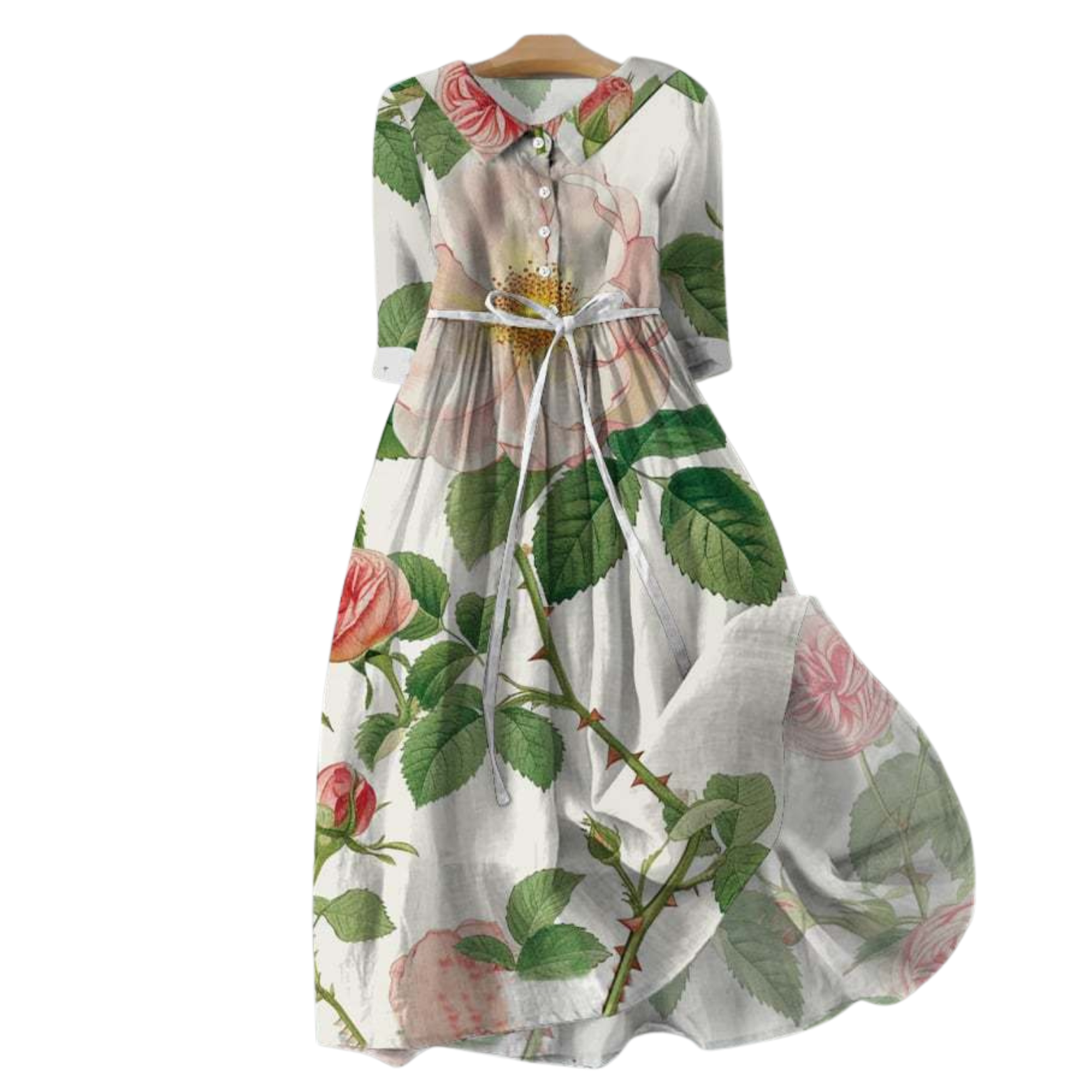 „Clara“ – Hemdkleid ohne Kragen