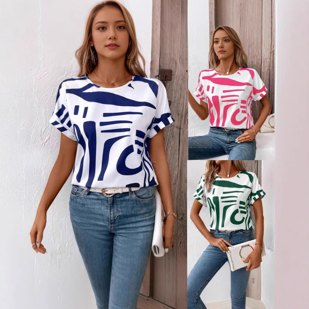 Alva“ – Geometrisches Batwing-Shirt