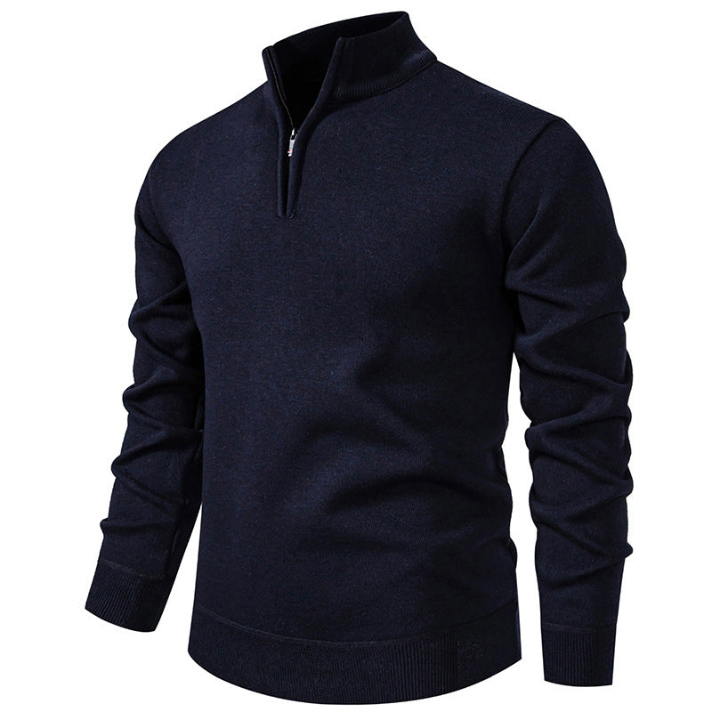 Strickpullover mit Halb-Zipper