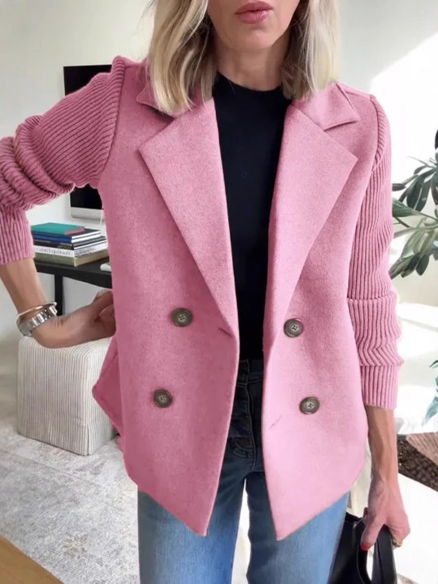 „Marisol“ – Zweireihige Jacke mit Strickärmeln