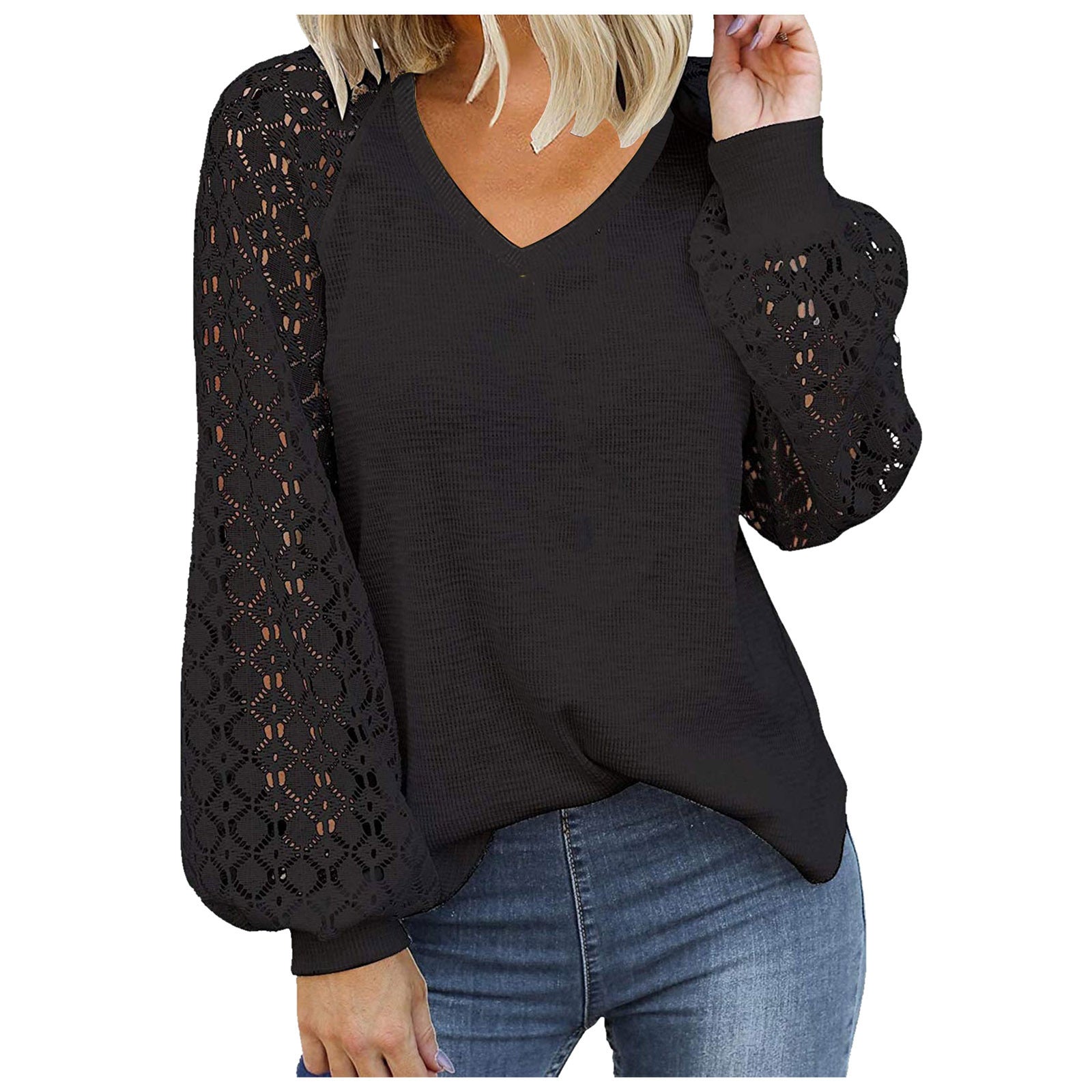 „Elena“ – V-Ausschnitt Bluse
