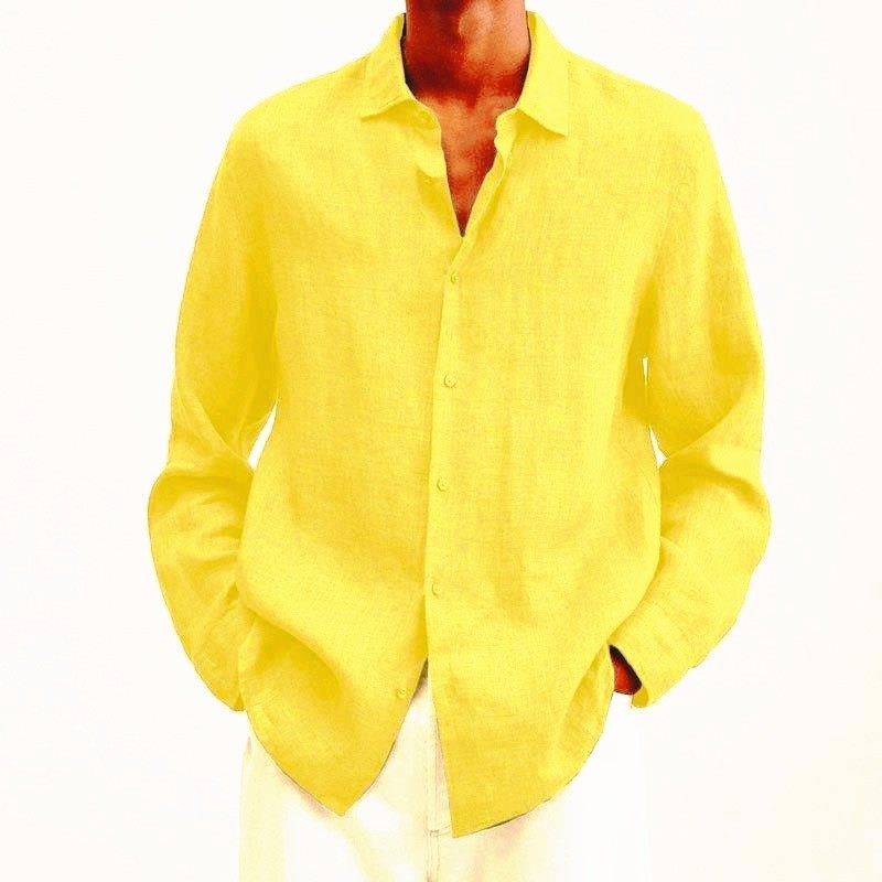Herren Langarm-Lapel-Shirt