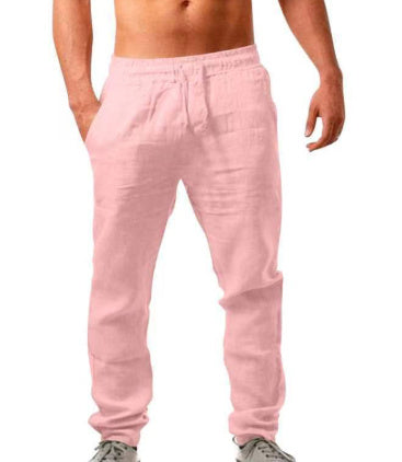 Herren Baumwoll-Leinen Freizeithose