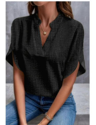 „Elin“ – Chiffon V-Neck Shirt