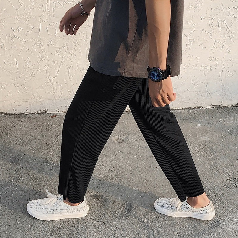 Herren Loose Fit Faltenhose