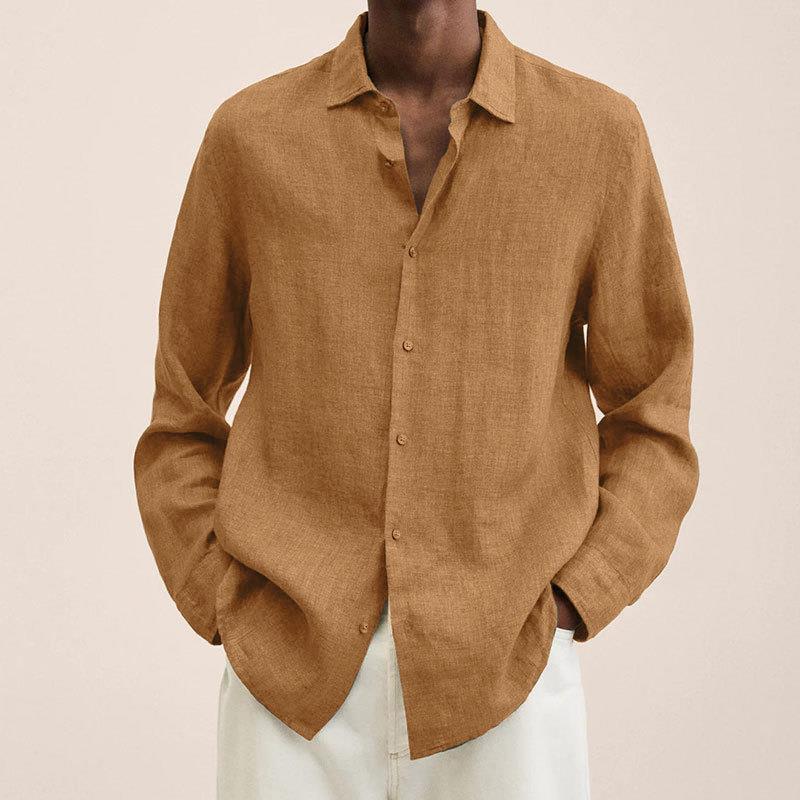 Herren Langarm-Lapel-Shirt