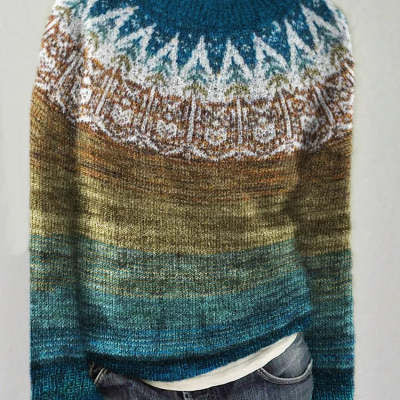 „Talia“ – Jacquard-Strickpullover