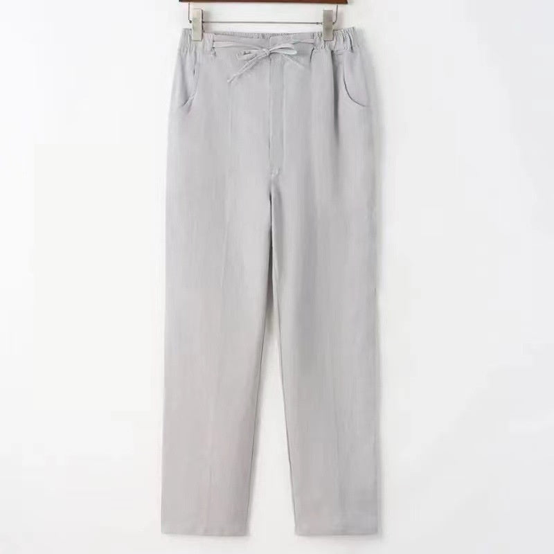 Herren Leinenhose mit lockerem Bund